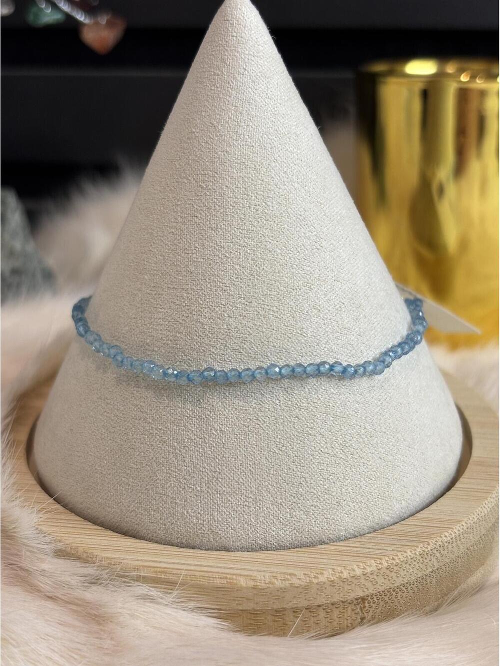 925 Silver Sky Topaz Beaded Bracelet